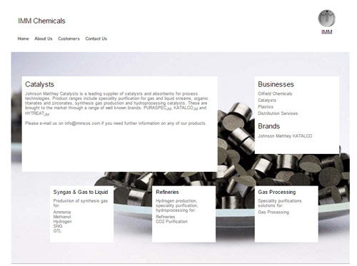 Chemical company business page